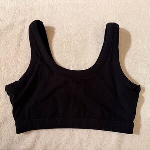 Alo Wellness Black Ribbed Bra